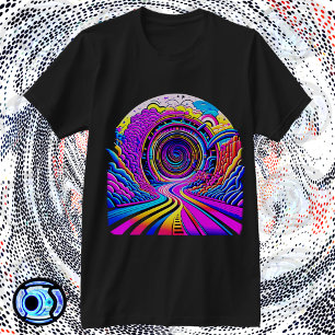 Psychedelische Form-In-Vortex T-Shirt
