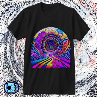 Psychedelische Form-In-Vortex T-Shirt