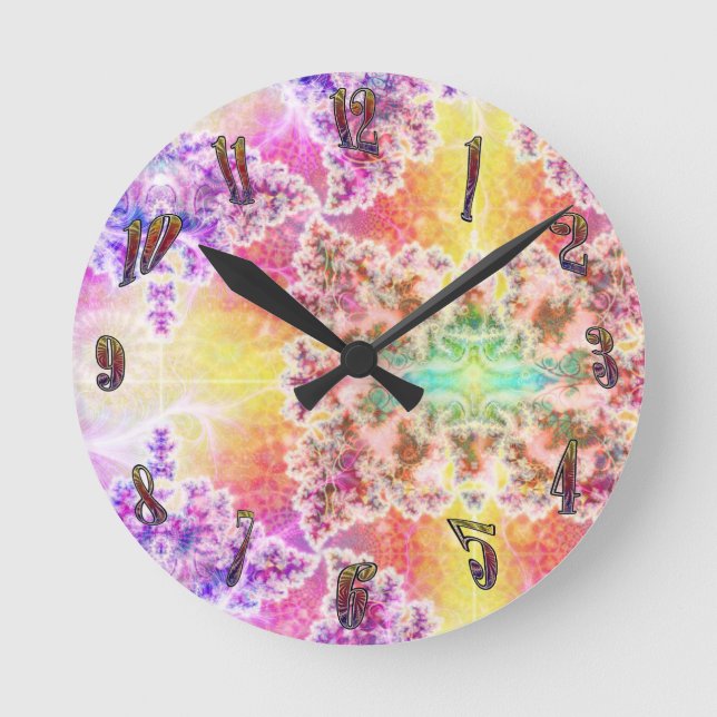 Psychedelische Fraktal Art Design Uhr (Vorderseite)