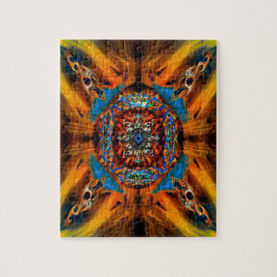 Psychedelische Fraktal Art Puzzle