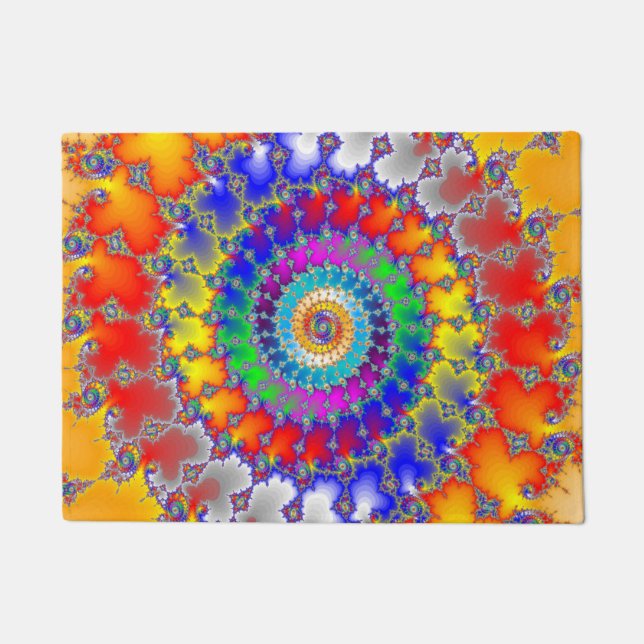 Psychedelische Fraktale Fußmatte (Vorderseite)