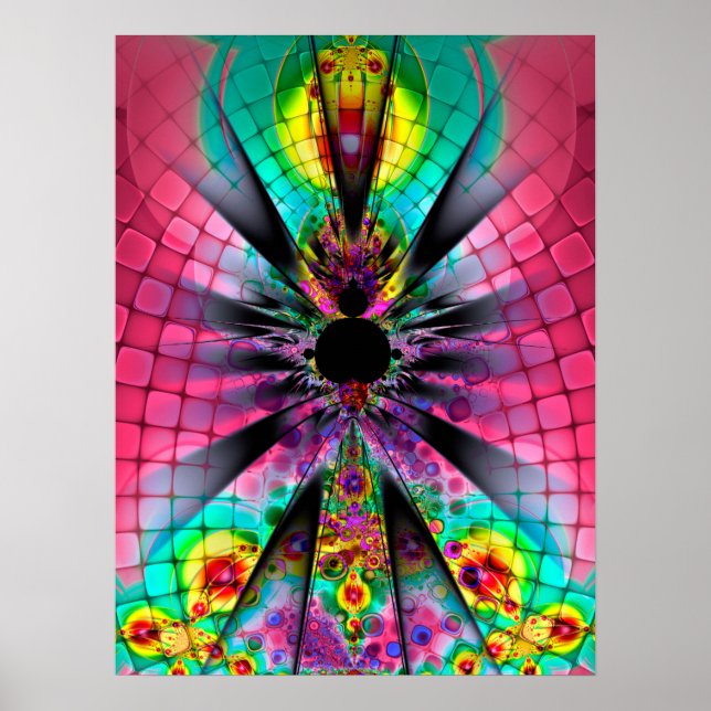 Psychedelische Fraktalkunst Poster (Vorne)
