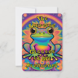 Psychedelische Frog Vibes für Selbstvertrauen RSVP Karte
