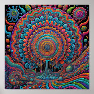 Psychedelische Geburt der Universe Art Poster