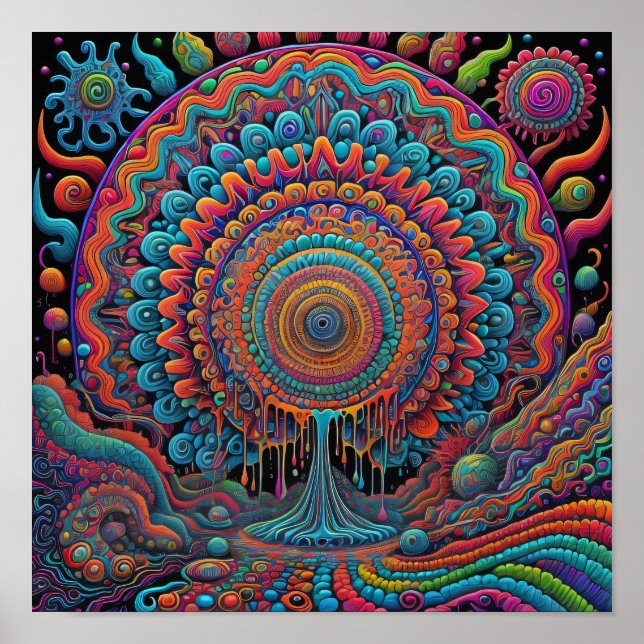 Psychedelische Geburt der Universe Art Poster (Vorne)