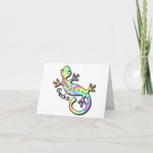 Psychedelische Gecko notecards Karte