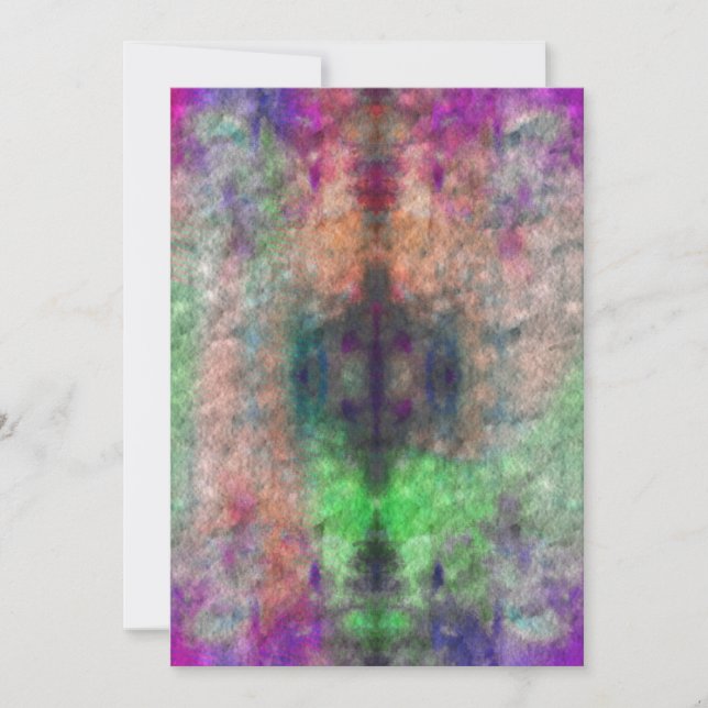 Psychedelische Gefärbte Krawatte Blank Grußkarte Feiertagskarte (Vorderseite)