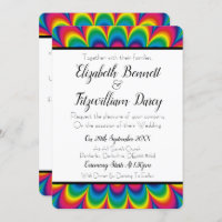 Psychedelische Gefärbte Krawatte Einladung