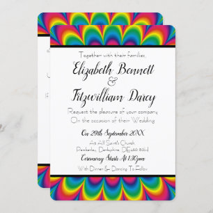 Psychedelische Gefärbte Krawatte Einladung