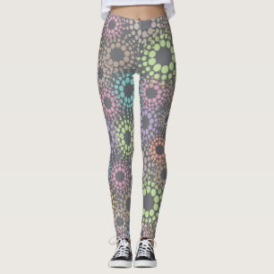 Psychedelische Gefärbte Krawatte Gepunktet Leggings
