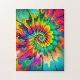 Psychedelische Gefärbte Krawatte Retro Surreal Puzzle