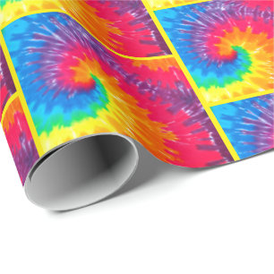 Psychedelische Gefärbte Krawatte Tile Geschenkpapier