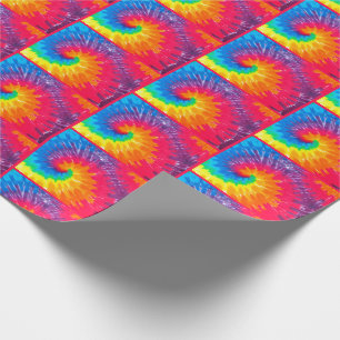 Psychedelische Gefärbte Krawatte Tile Wrapping Pap Geschenkpapier