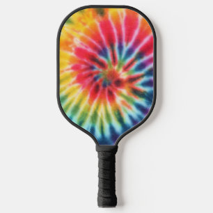 Psychedelische Gefärbte Krawatte Vintag Retro Pickleball Schläger