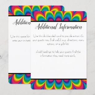 Psychedelische Gefärbte Krawatte Zusätzliche Infok Einladung