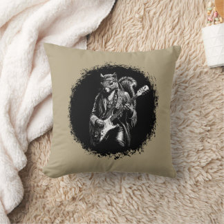 Psychedelische Gitarren-Eichhörnchen - Lustiger Vi Kissen