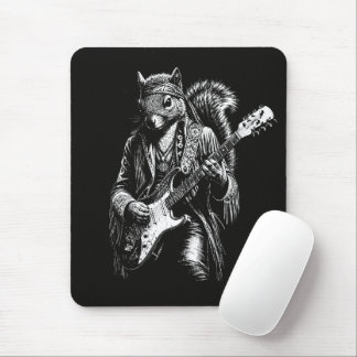 Psychedelische Gitarren-Eichhörnchen - Lustiger Vi Mousepad