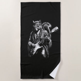 Psychedelische Gitarren-Eichhörnchen - Lustiger Vi Strandtuch