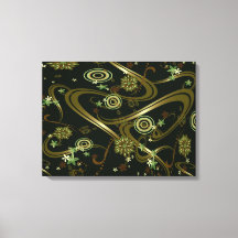 Psychedelische Goldkunst-Leinwand