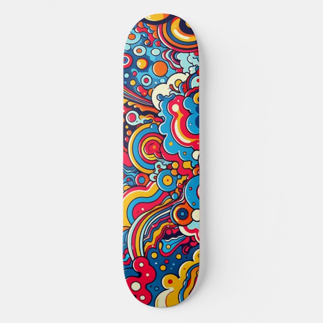 Psychedelische Grafik auf Skateboard (Vorderseite)