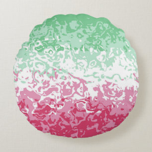 Psychedelische Groovy Abstrakte Abrosexuelle Pride Rundes Kissen