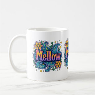 Psychedelische Groovy "Mellow" Retro Hippie Art Kaffeetasse