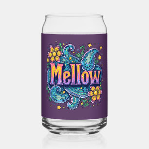 Psychedelische Groovy "Mellow" Retro-Hippie-Kunst Dosenglas