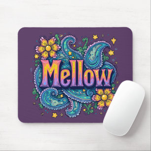 Psychedelische Groovy "Mellow" Retro-Hippie-Kunst Mousepad