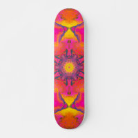Psychedelische Hippie-Blume Rosa Lila und gelb