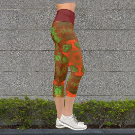 Psychedelische Hippie-Leggings Capri Leggings
