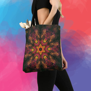 Psychedelische Hippie Rot Gelb und Orange