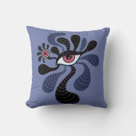 Psychedelische hypnotische Kunst-gruseliges Kissen