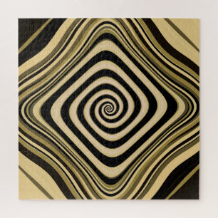 Psychedelische hypnotische Wirbel Groovy-Fraktalku Puzzle