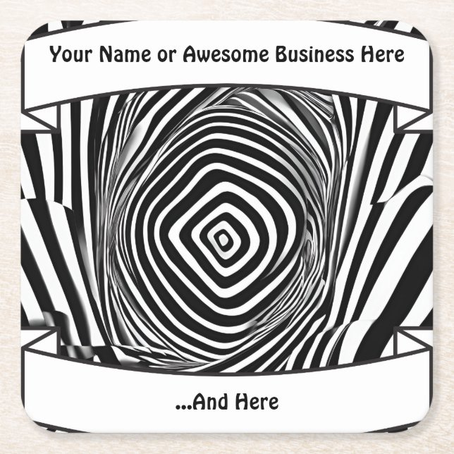 Psychedelische Illusion 4" Rechteckiger Pappuntersetzer (Vorderseite)