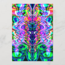 Psychedelische Irisierende Einladungskarte
