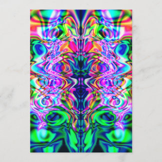 Psychedelische Irisierende Einladungskarte Einladung