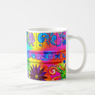 psychedelische Kaffee-Tasse des Hippie Tasse