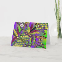 Psychedelische Karneval-Feder maskiert