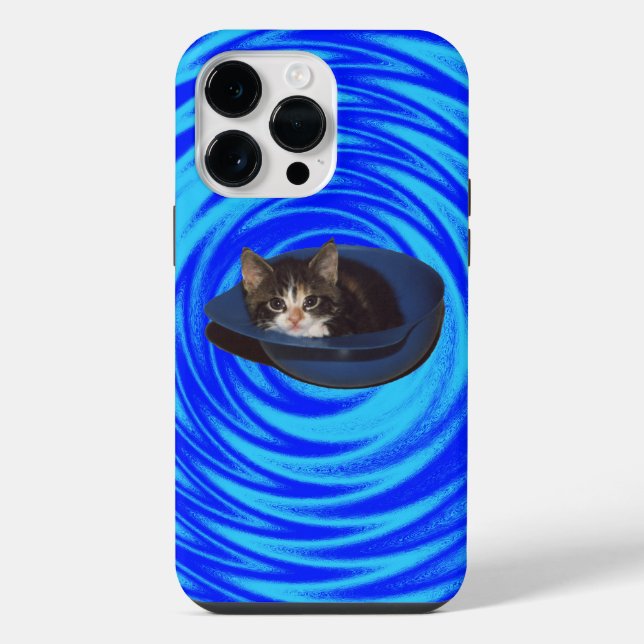 Psychedelische Katze iPhone Hülle (Rückseite)