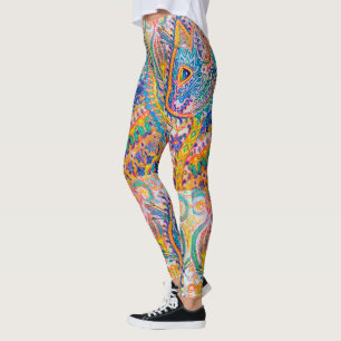 Psychedelische Katze, Louis Wain Leggings