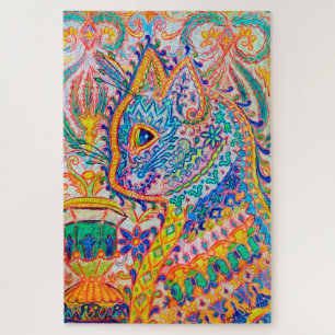 Psychedelische Katze, Louis Wain Puzzle