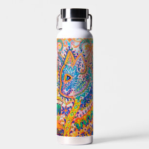 Psychedelische Katze, Louis Wain Trinkflasche