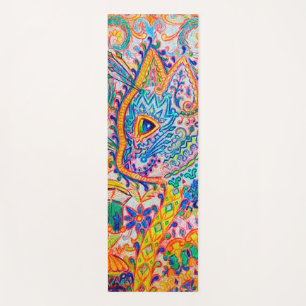 Psychedelische Katze, Louis Wain Yogamatte
