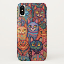 Psychedelische Katzen. Hippy, Bohemisch, BoHo Case-Mate iPhone Hülle