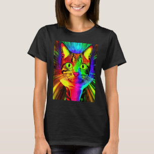 Psychedelische Kitty Kitten im Cat Style T-Shirt