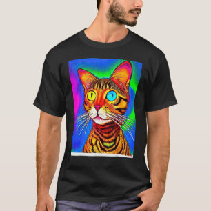 Psychedelische Kitty Kitten im Cat Style T-Shirt