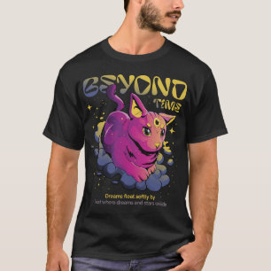 Psychedelische Kosmische Katze - Beyond Time Tee