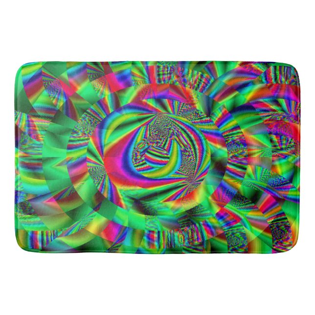 Psychedelische Kreise...... Badematte (Vorderseite)