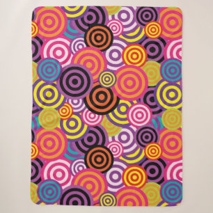 psychedelische Kreise Bettdecke Sherpadecke