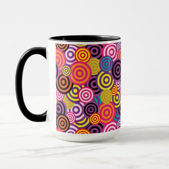 psychedelische Kreise Kaffeetasse (Links)